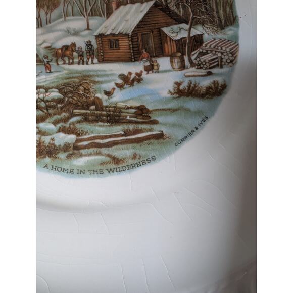 Currier&Ives 7 plate collection with pie server - Picture 8 of 16
